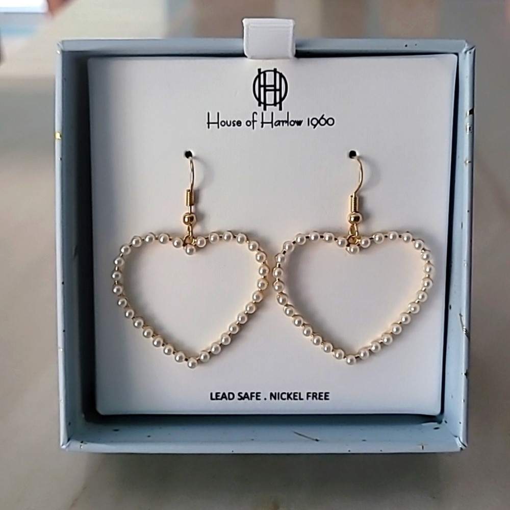 ⭐️House of Harlow 1960⭐️ Gold heart earrings